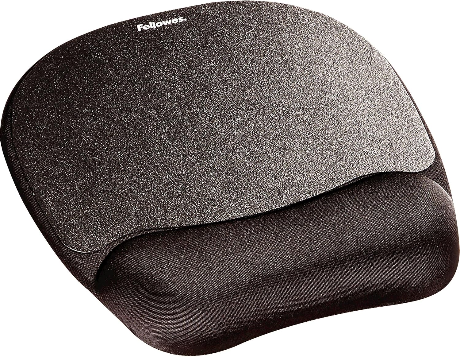 Fellowes Ergonomic Mouse Pad with Wrist Rest, Memory Foam Support, Black Soft Touch Surface